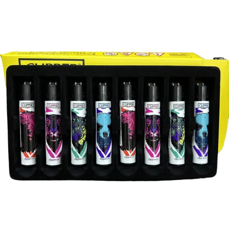 Clipper Open Flame Lighter with Grinding Wheel Small Inflatable Personalized Pattern Men's Smoking Gift