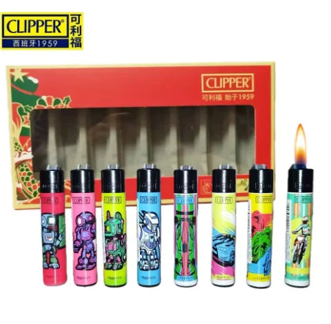 Clipper Open Flame Lighter with Grinding Wheel Small Inflatable Personalized Pattern Men's Smoking Gift