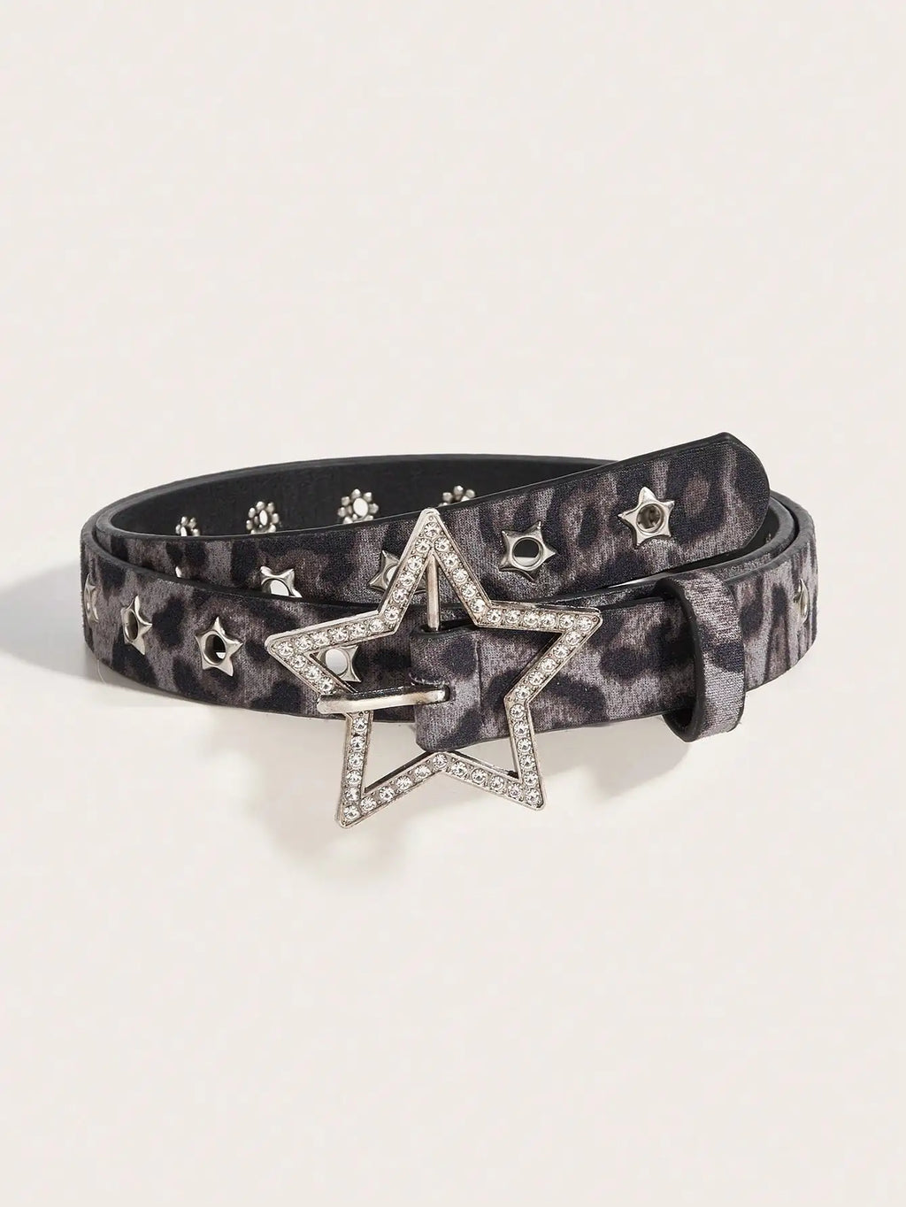 1pc Women's Y2K Star Studded Metal Hollow Star Belt, Suitable for Casual Daily Wear