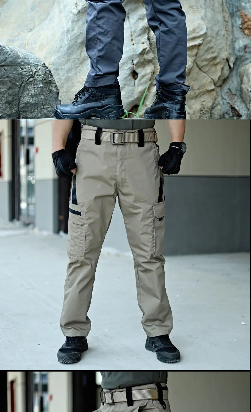 New Tactical Work Pants Men Outdoor Cargo Trousers Multi-pocket Waterproof Pant Autumn Spring Outdoor Workwear Hiking Trousers