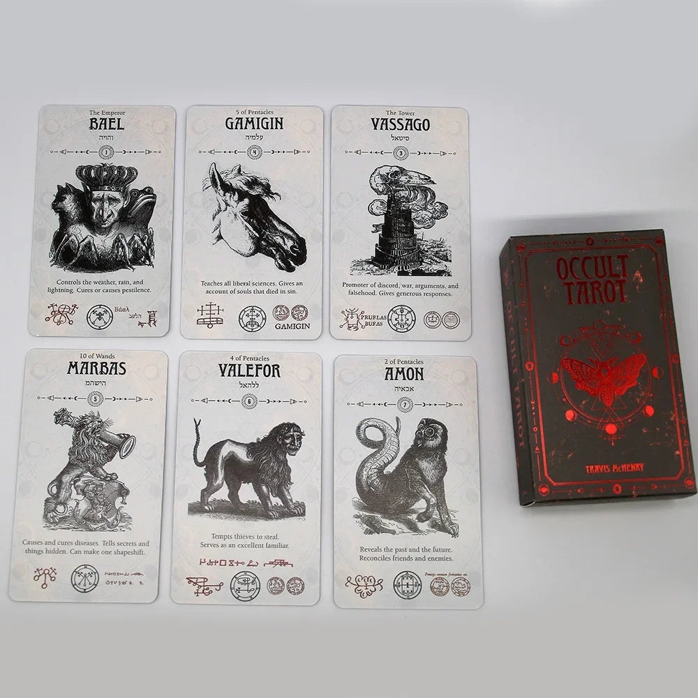 NEW Occult Tarot Cards Set A 78 Deck Oracle Card Family Party Playing Cards Board Solomonic Ancient Magickal Grimoires