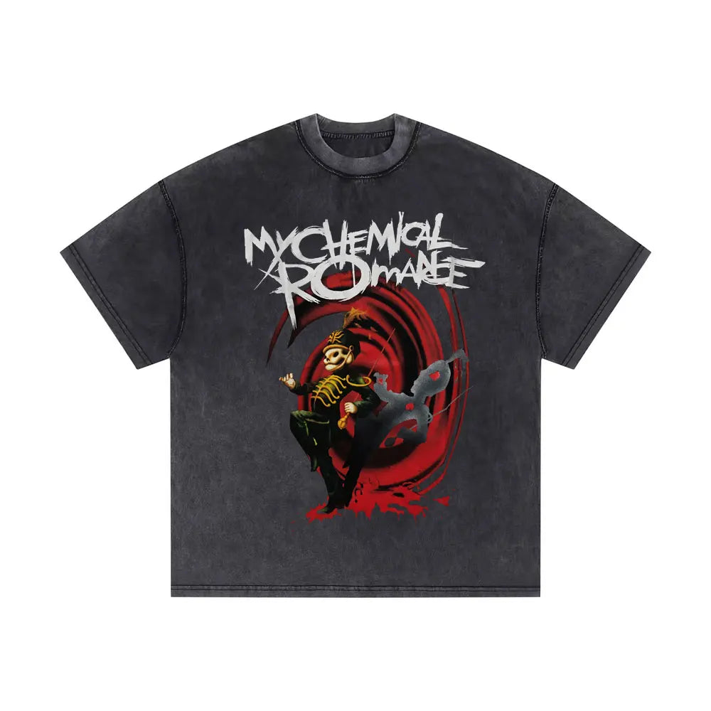 Washed Vintage My Chemical Romance 2007 Tour T Shirt Men Women Parade Punk Emo Rock Band T-shirts Man Fashion Oversized T Shirts