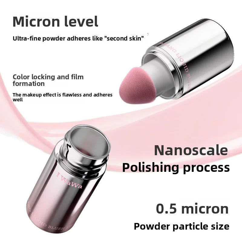 I wawa Bang Bang Liquid Blush,Cheek & Lip Tint,Natural Water Glow Dewy Finish,Long-Lasting Face Makeup Blusher Stick