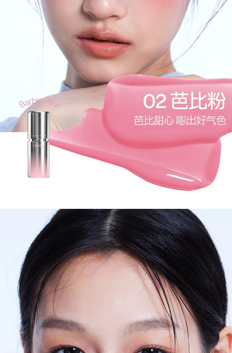 I wawa Bang Bang Liquid Blush,Cheek & Lip Tint,Natural Water Glow Dewy Finish,Long-Lasting Face Makeup Blusher Stick