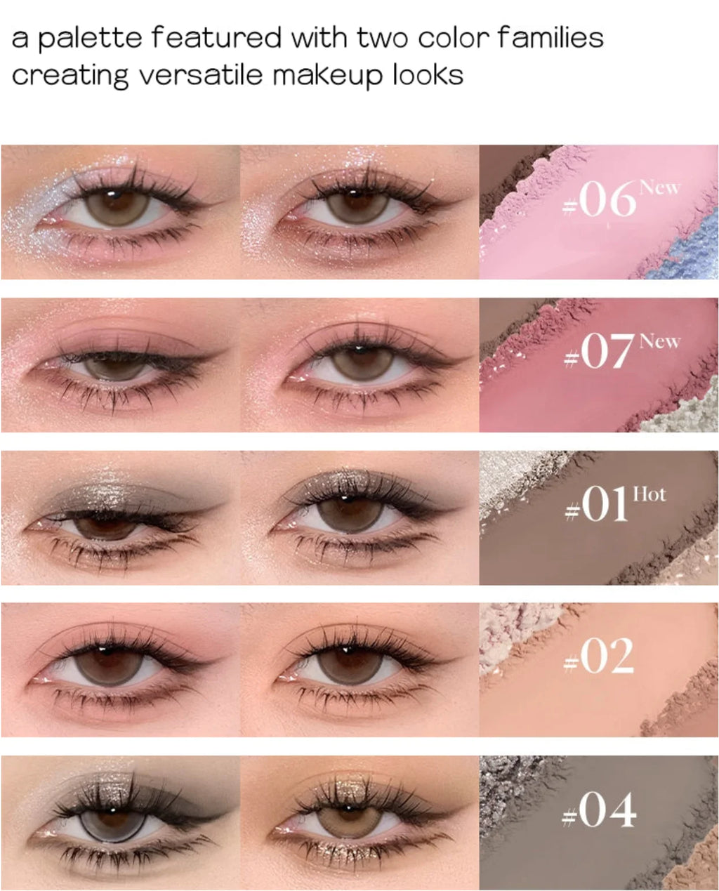 JOOCYEE 12 Shades Eyeshadow Palette Long-lasting Pearlized Gel Smooth High color Soft Matte Texture Eye Makeup Cosmetics