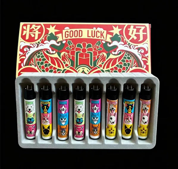 Clipper Open Flame Lighter with Grinding Wheel Small Inflatable Personalized Pattern Men's Smoking Gift