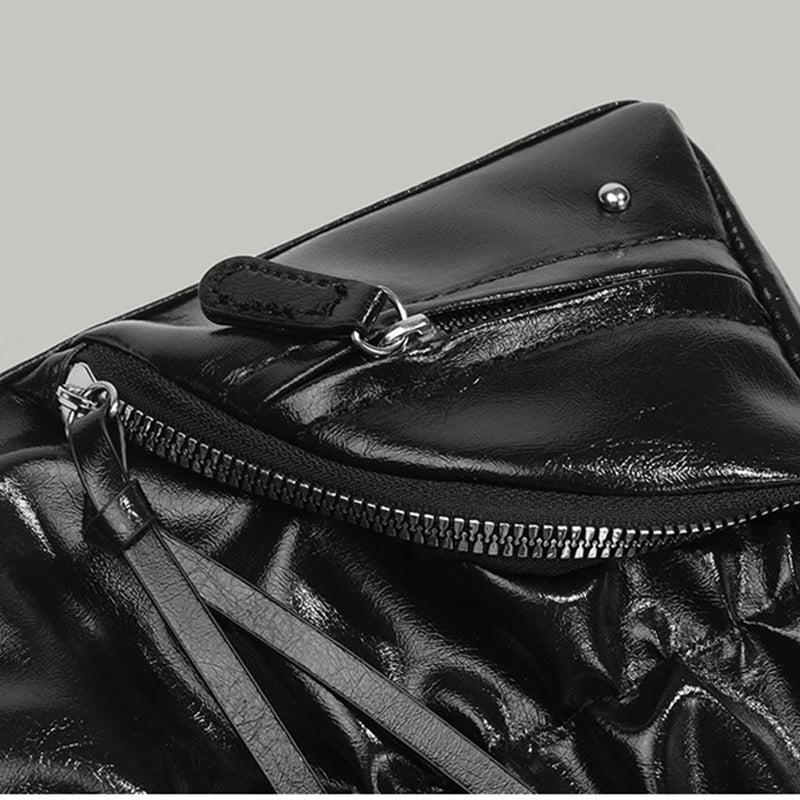 New Fashion Rivet Motorcycle Bag Casual Ladies Versatile Texture Handbag Fashionable Commuting Versatile Shoulder Messenger Bag