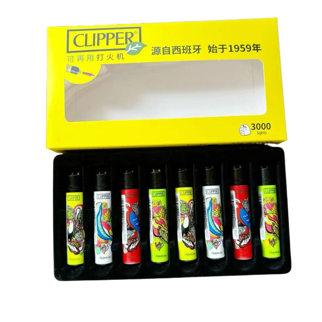 Clipper Open Flame Lighter with Grinding Wheel Small Inflatable Personalized Pattern Men's Smoking Gift