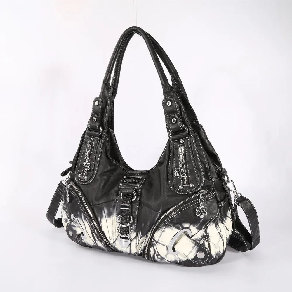 Angel kiss Women Handhag Large Fashion Shoulder bags Vintage Shoulder Bags Female Top-handle Tote Bag Large Purse