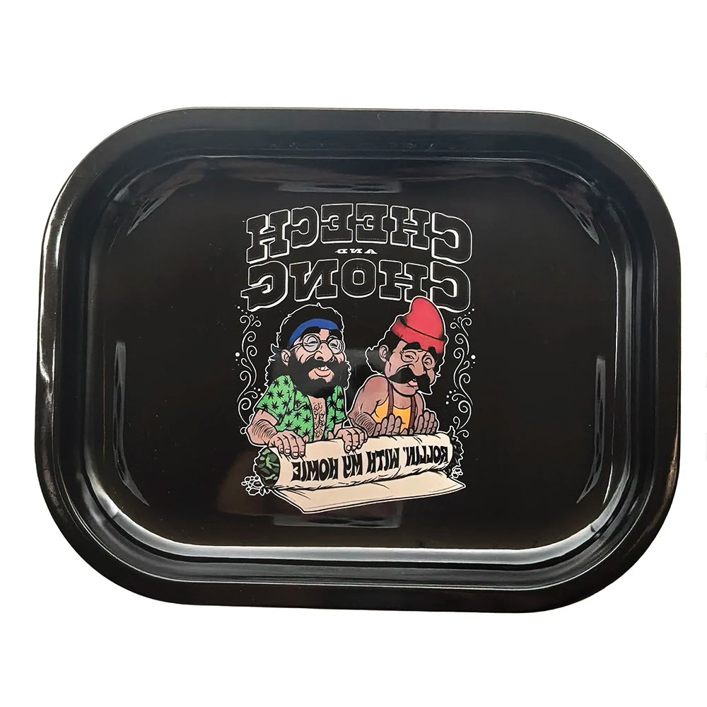 7X5.5inch Metal Tobacco Rolling Tray Multi Cigarette Dish Tin Storage Plate Roller Container 18*14cm Ashtray Rolling Tray