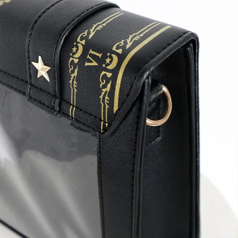 Lolita Y2K Star Moon Magic Book Shoulder Ita Bag Women's Girls Gothic Vintage Mini Backpacks Fashion Cute Crossbody Handbags