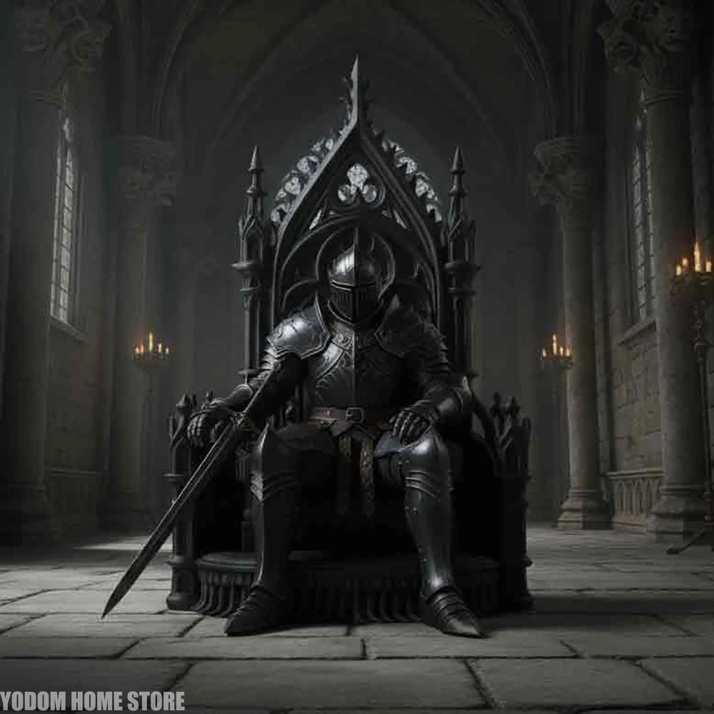 3d Printed Gothic Style Throne Exquisite Patterns Cool Look for 1/12 1/14 Doll Figure Home Decor Desk Decoration