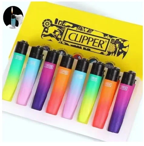 Clipper Open Flame Lighter with Grinding Wheel Small Inflatable Personalized Pattern Men's Smoking Gift