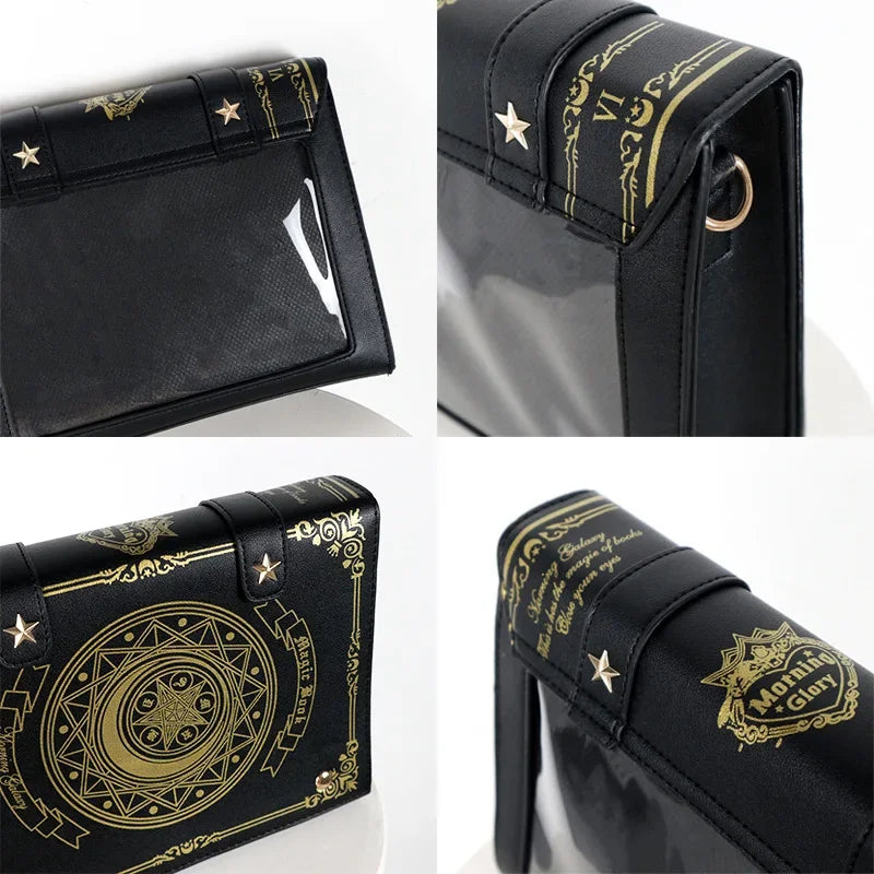 Lolita Y2K Star Moon Magic Book Shoulder Ita Bag Women's Girls Gothic Vintage Mini Backpacks Fashion Cute Crossbody Handbags