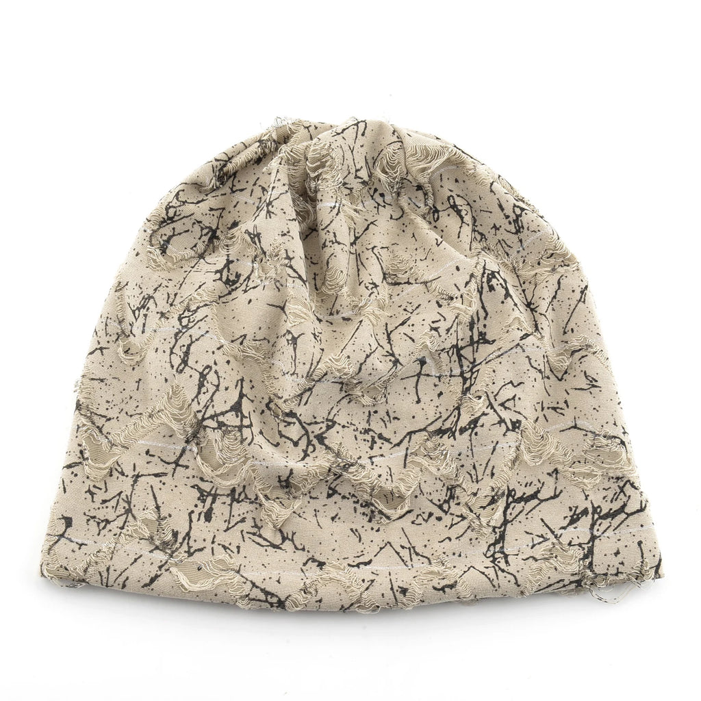 Distressed marble print Beanie Men Unisex Vintage Streetwear Hip Hop Hat Women's Spring Fall Knit Cap For Casual Sport