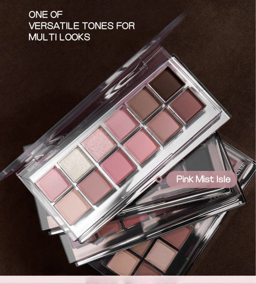 JOOCYEE 12 Shades Eyeshadow Palette Long-lasting Pearlized Gel Smooth High color Soft Matte Texture Eye Makeup Cosmetics