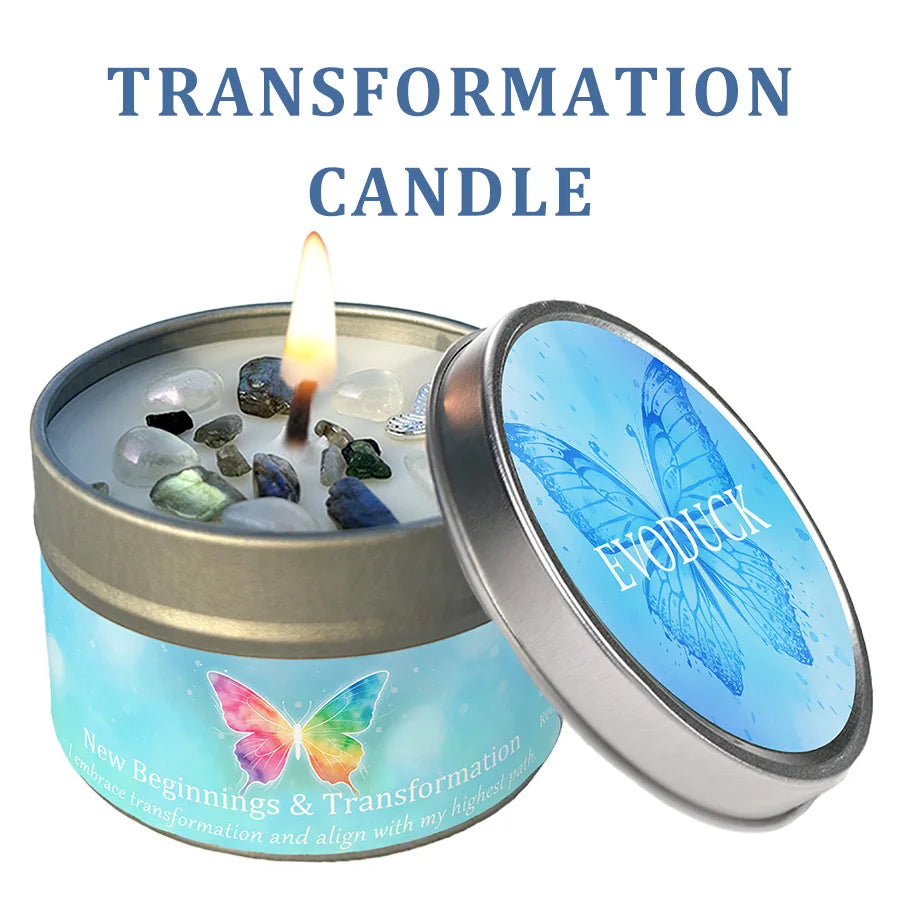 Law of Attraction Peace Ritual Candle, Lavender & Chamomile Aroma with Healing Crystals, Great for Holiday Gifting Christmas