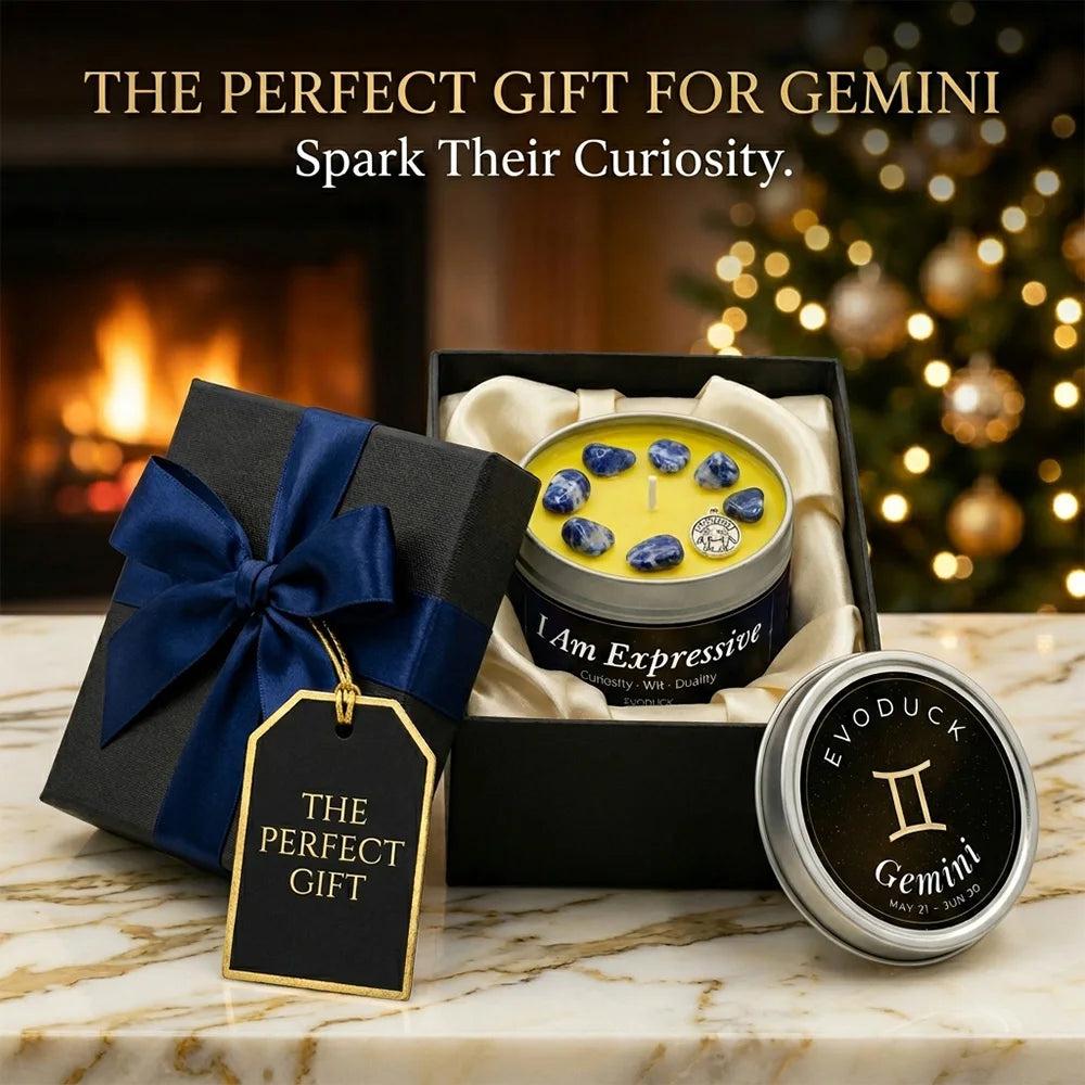 Gemini Constellation Scented Candle, Lemon Basil, Astrology Aromatherapy Candle in Tin, Home Fragrance Decor Birthday Gift, 3oz