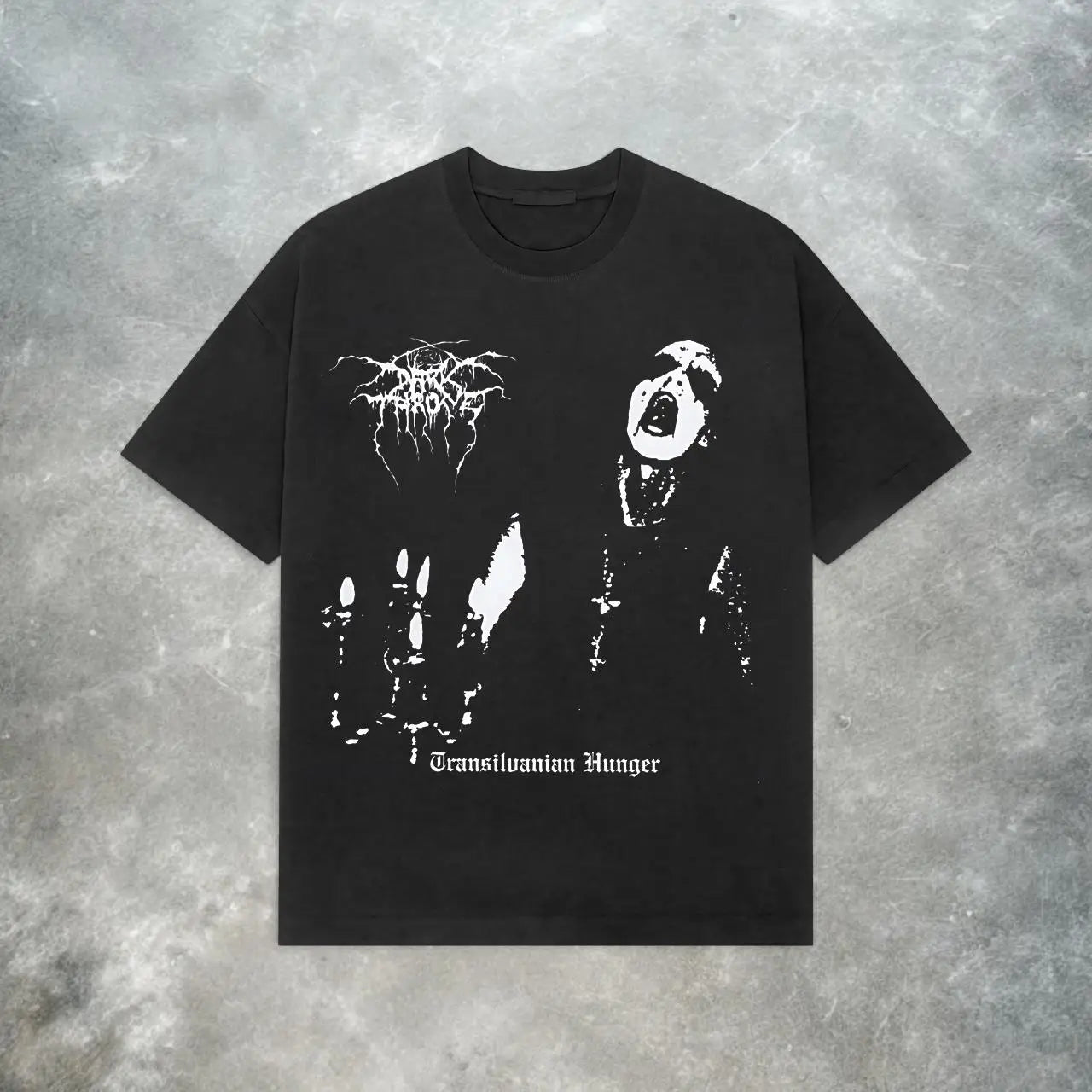 Darkthrone Transylvanian Hunger Tee Y2K Black Metal Band Oversized Summer Men's and Women's Loose and Breathable T-shirt Top