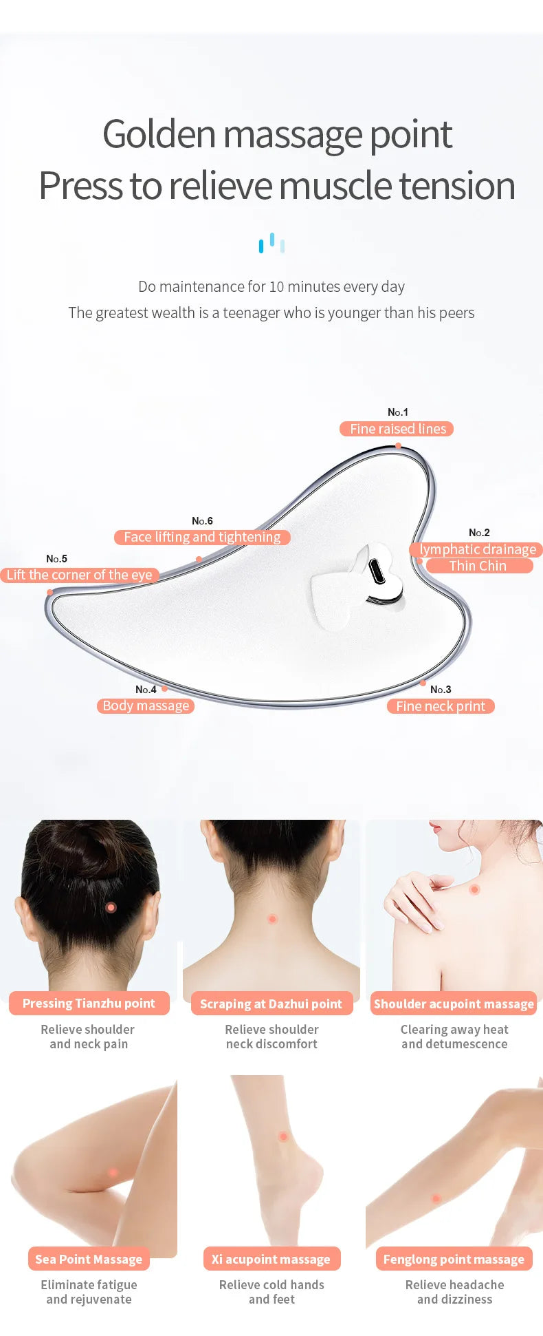 4 in 1 Electric Gua Sha Face Massager Heated Vibration Facial Scraping Tools Anti Wrinkles Double Chin Skin Face Lifting Device
