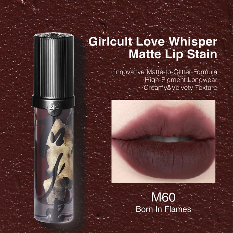 Girlcult Lip Cream Mud Thin Matte Soft Mist Velvet Liquid Lipstick Longlasting Transfer Proof 3.8g Makeup Cosmetics