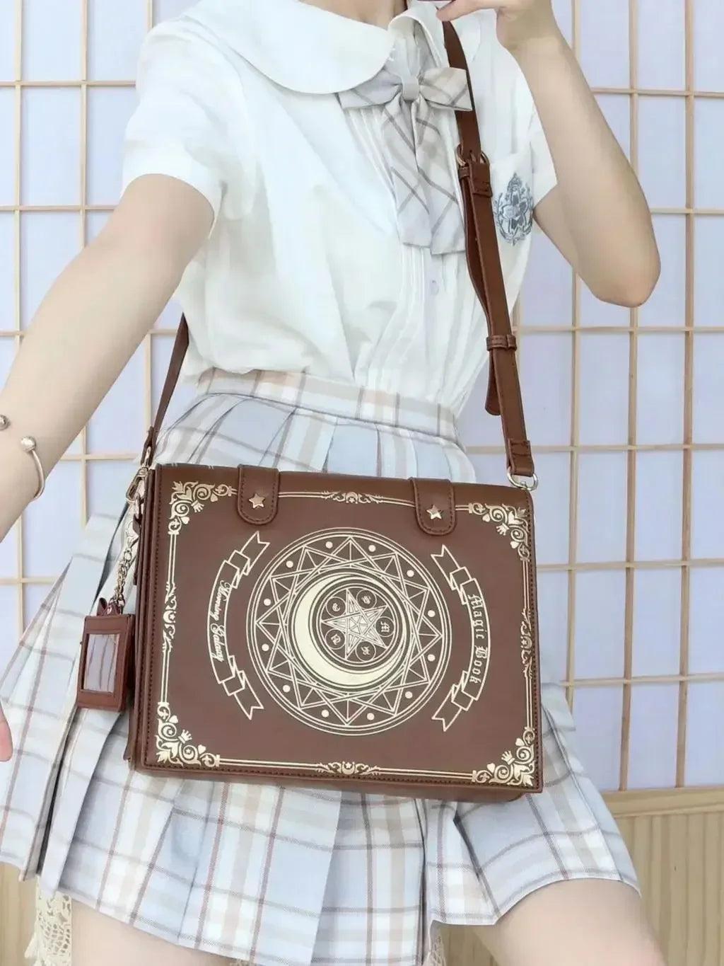 Lolita Y2K Star Moon Magic Book Shoulder Ita Bag Women's Girls Gothic Vintage Mini Backpacks Fashion Cute Crossbody Handbags
