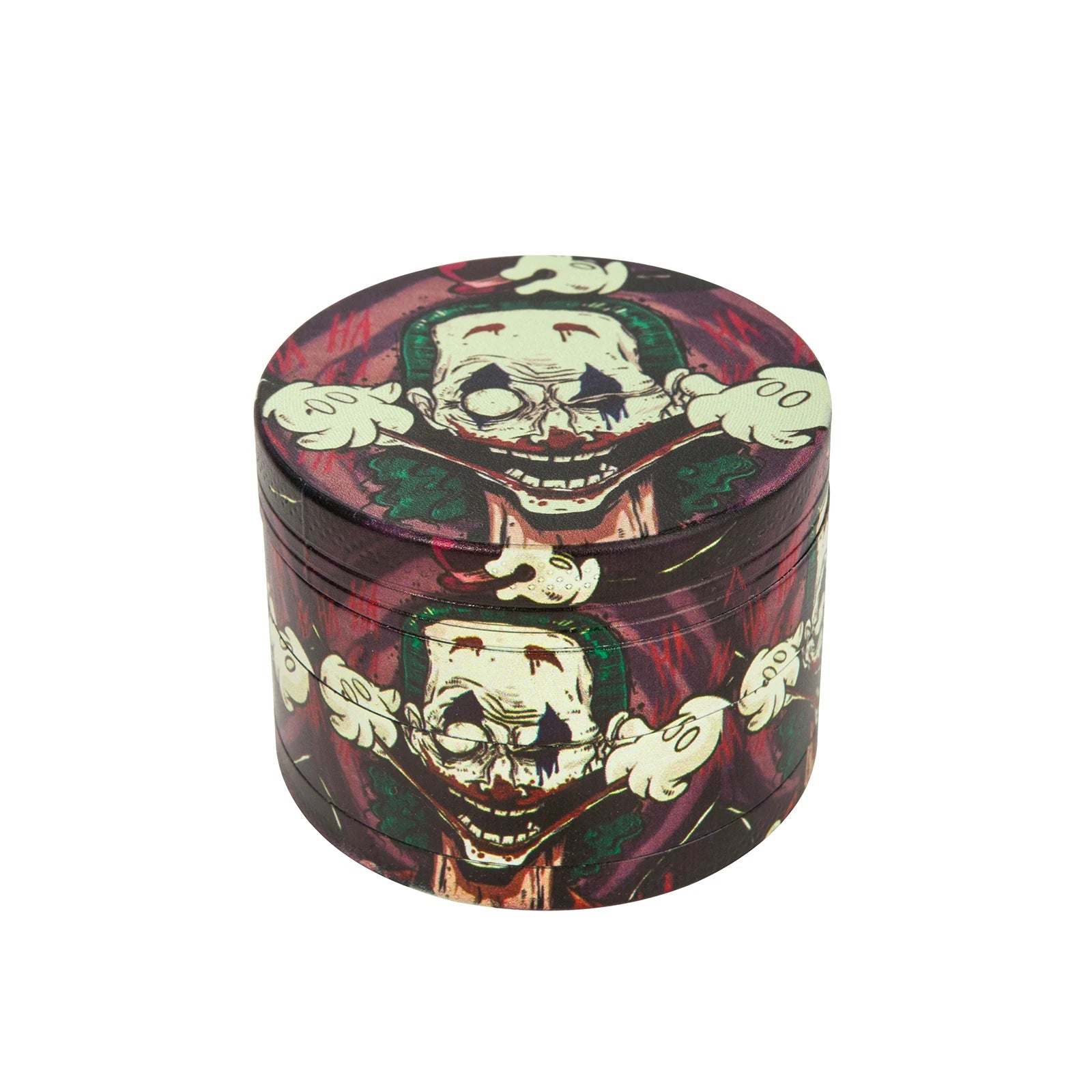 1/2 Pieces Spooky Clown Metal Rolling Tray and Herb Grinder