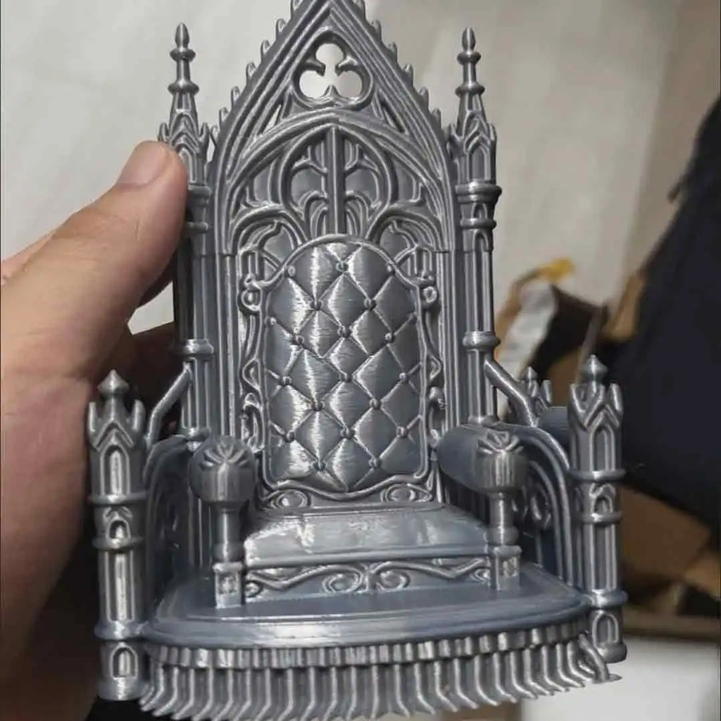 3d Printed Gothic Style Throne Exquisite Patterns Cool Look for 1/12 1/14 Doll Figure Home Decor Desk Decoration