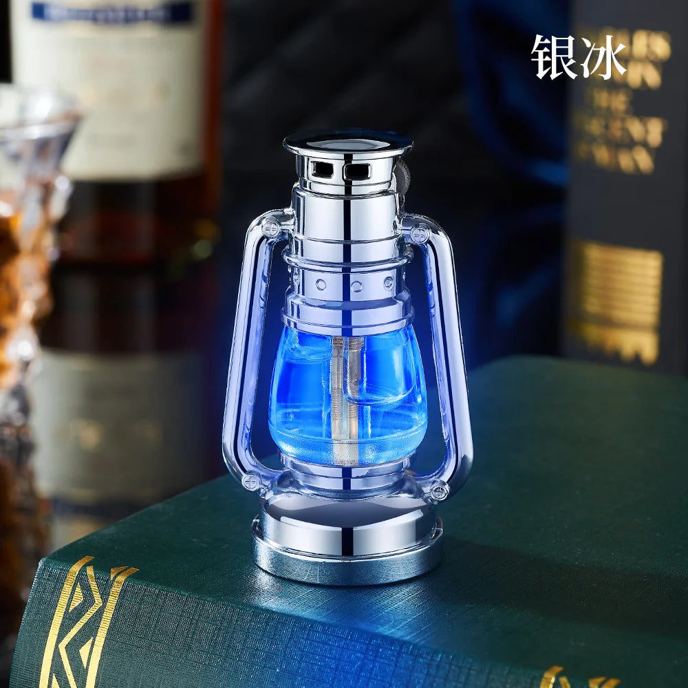 Novel creative metal LED Light Lighter butane gas lighters vintage fashionable lighter premium smoking accessories cool gift