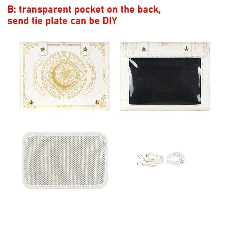 Lolita Y2K Star Moon Magic Book Shoulder Ita Bag Women's Girls Gothic Vintage Mini Backpacks Fashion Cute Crossbody Handbags