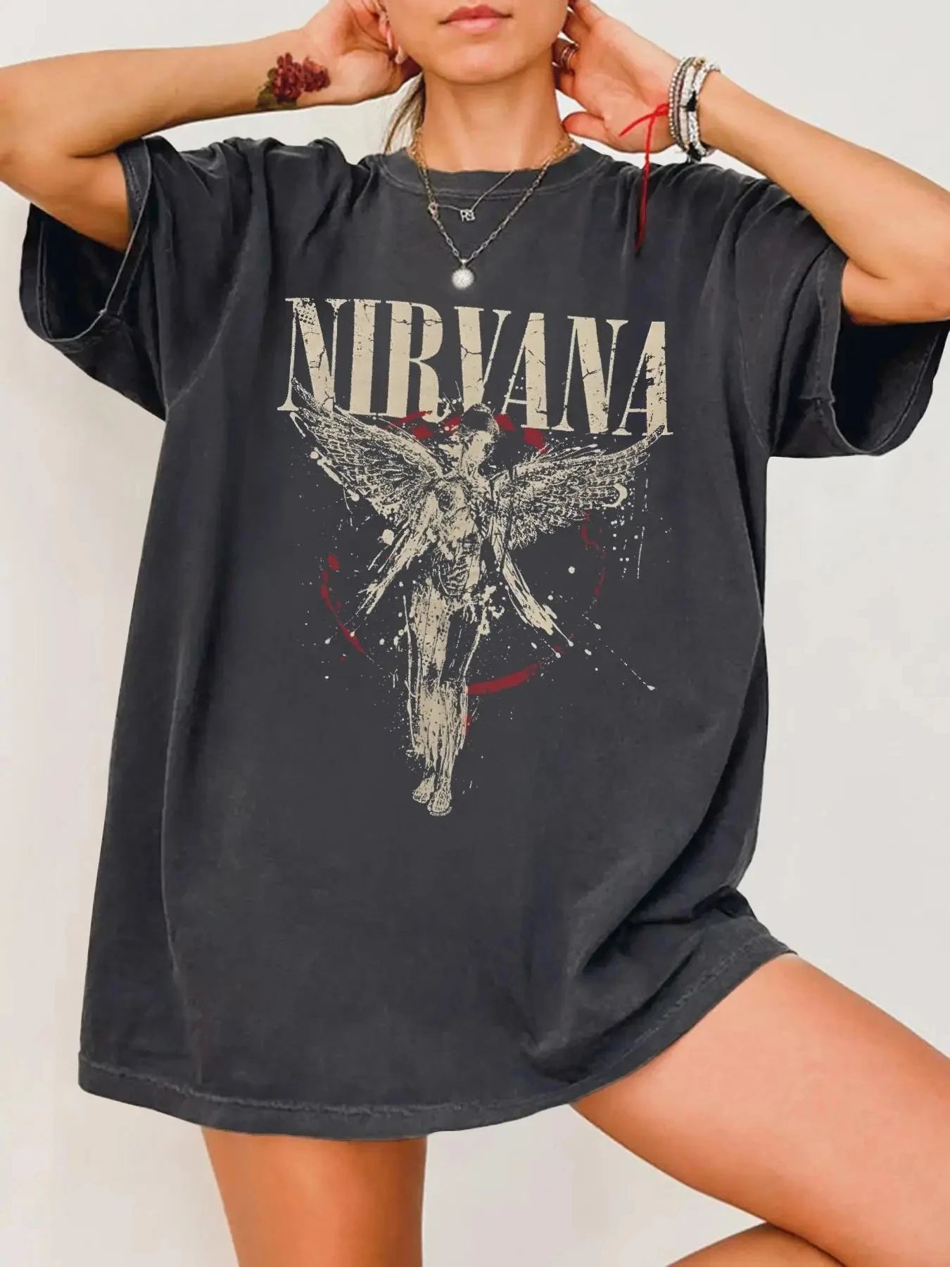 Nirvana Band 2026 Vtg shirt Unisex Cotton Y2k Oversized Fashion Popular Men‘s Women's T-Shirt Tee High-Quality Tops Fans Gifts