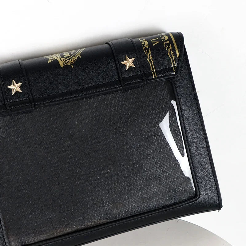 Lolita Y2K Star Moon Magic Book Shoulder Ita Bag Women's Girls Gothic Vintage Mini Backpacks Fashion Cute Crossbody Handbags