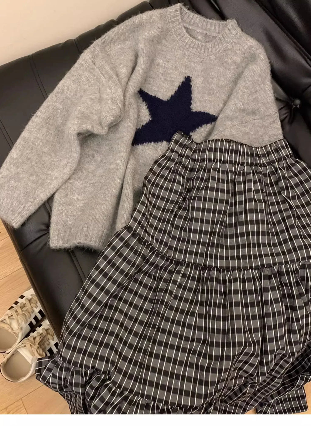 Soft Cozy round Ne Knitted Sweater Women's Loose Fit Autumn Winter Lazy College Sle fiti Print Long Sve Top