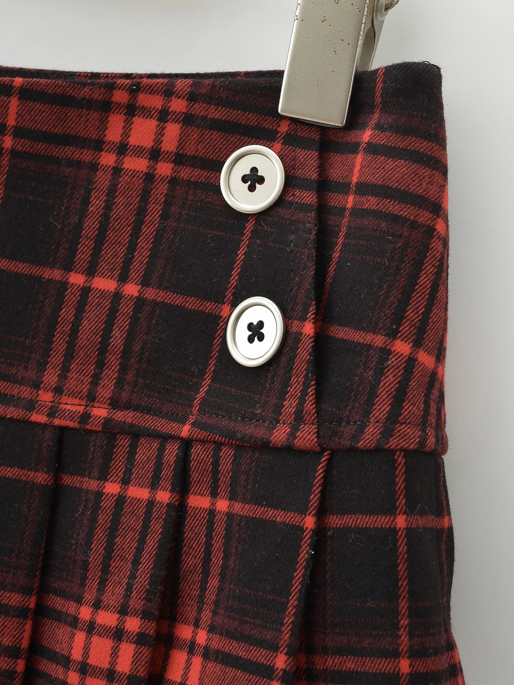 Summer Mini Skirts For Woman Vintage Korean Fashion Red Plaid Skirt Women Y2k Clothes Skirts Buttons Pleated Skirts Preppy Style