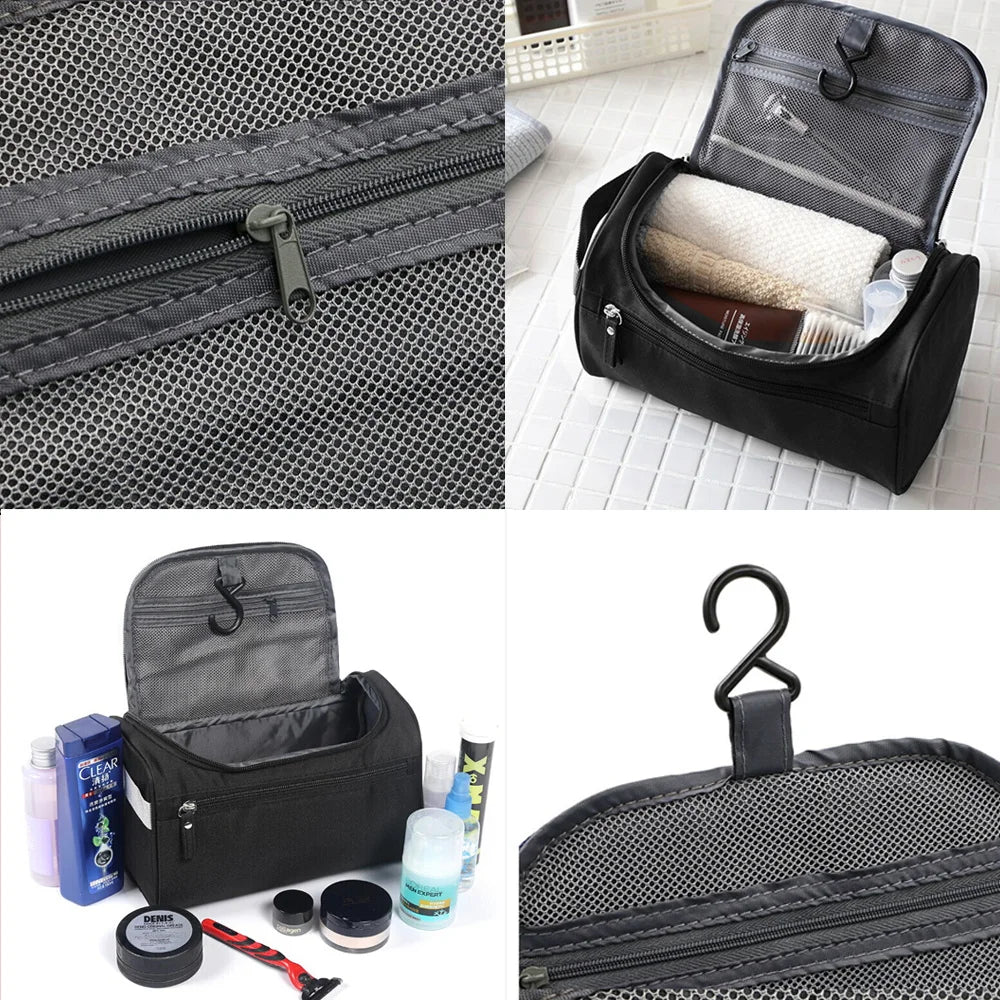 2023 MakeUp Wash Pouch Women's Travel Toiletries Bag Hook Up Cosmetic Bags Men Zipper Handbag Make Up Case Skull Print Organizer
