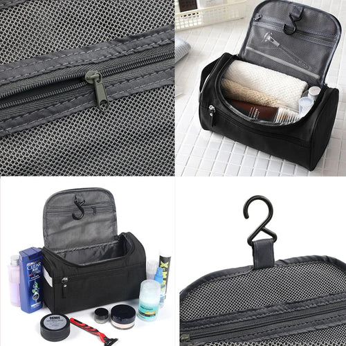 2023 MakeUp Wash Pouch Women's Travel Toiletries Bag Hook Up Cosmetic Bags Men Zipper Handbag Make Up Case Skull Print Organizer