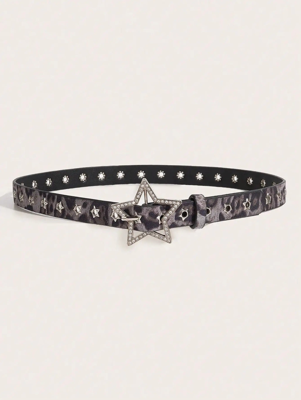 1pc Women's Y2K Star Studded Metal Hollow Star Belt, Suitable for Casual Daily Wear