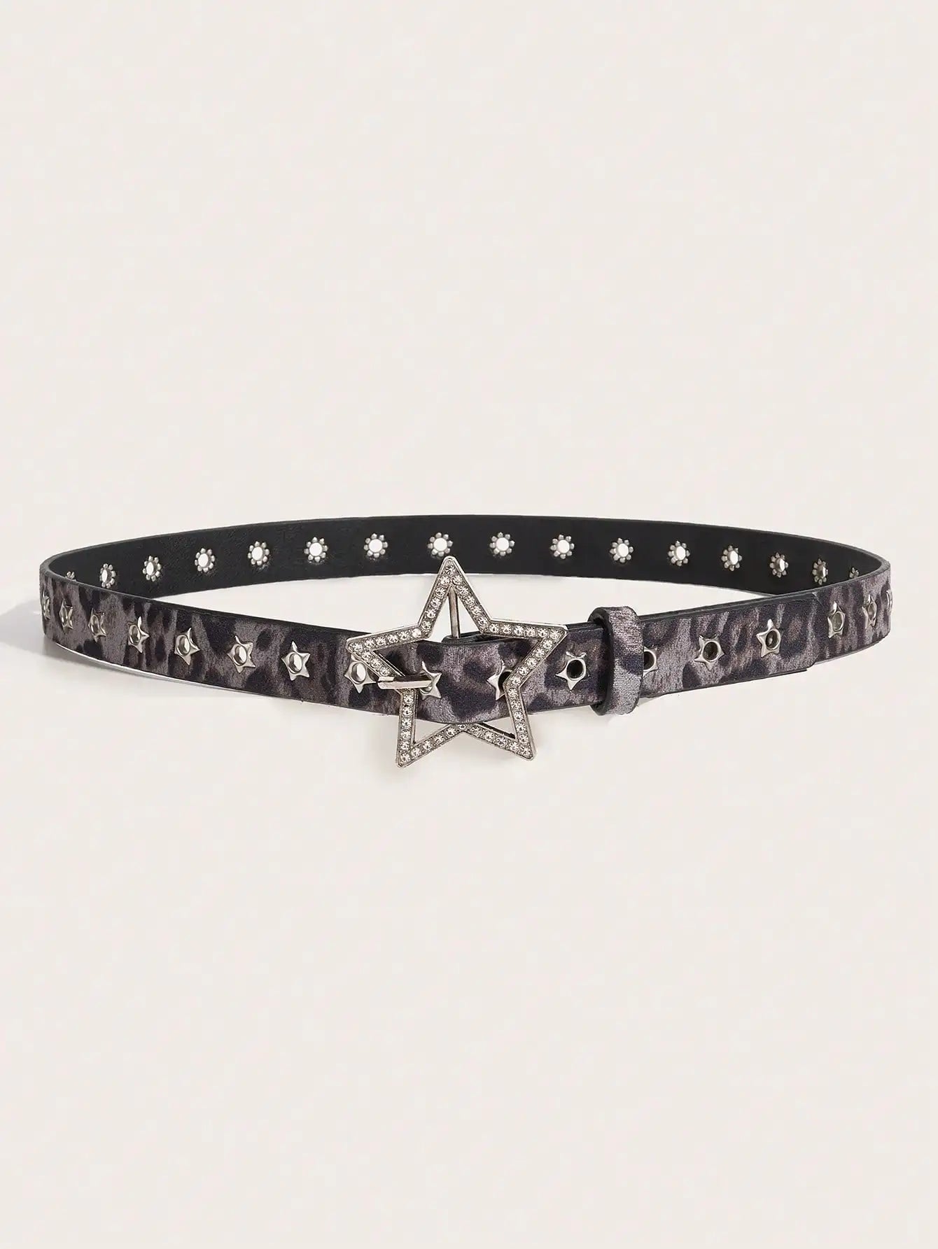 1pc Women's Y2K Star Studded Metal Hollow Star Belt, Suitable for Casual Daily Wear