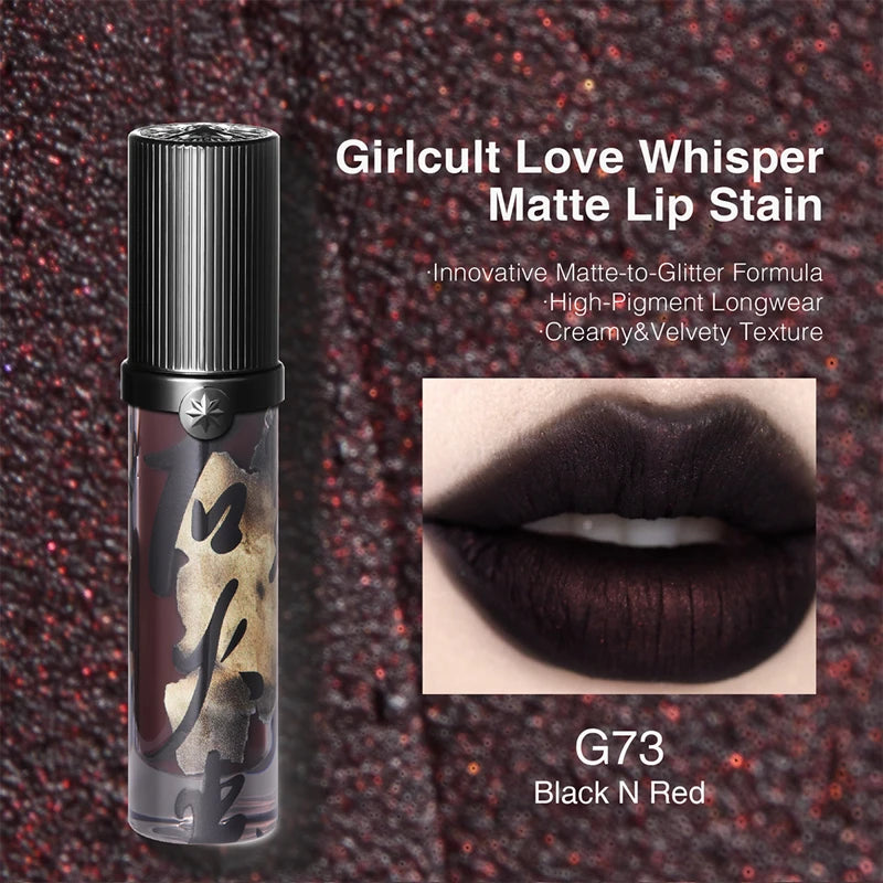 Girlcult Lip Cream Mud Thin Matte Soft Mist Velvet Liquid Lipstick Longlasting Transfer Proof 3.8g Makeup Cosmetics