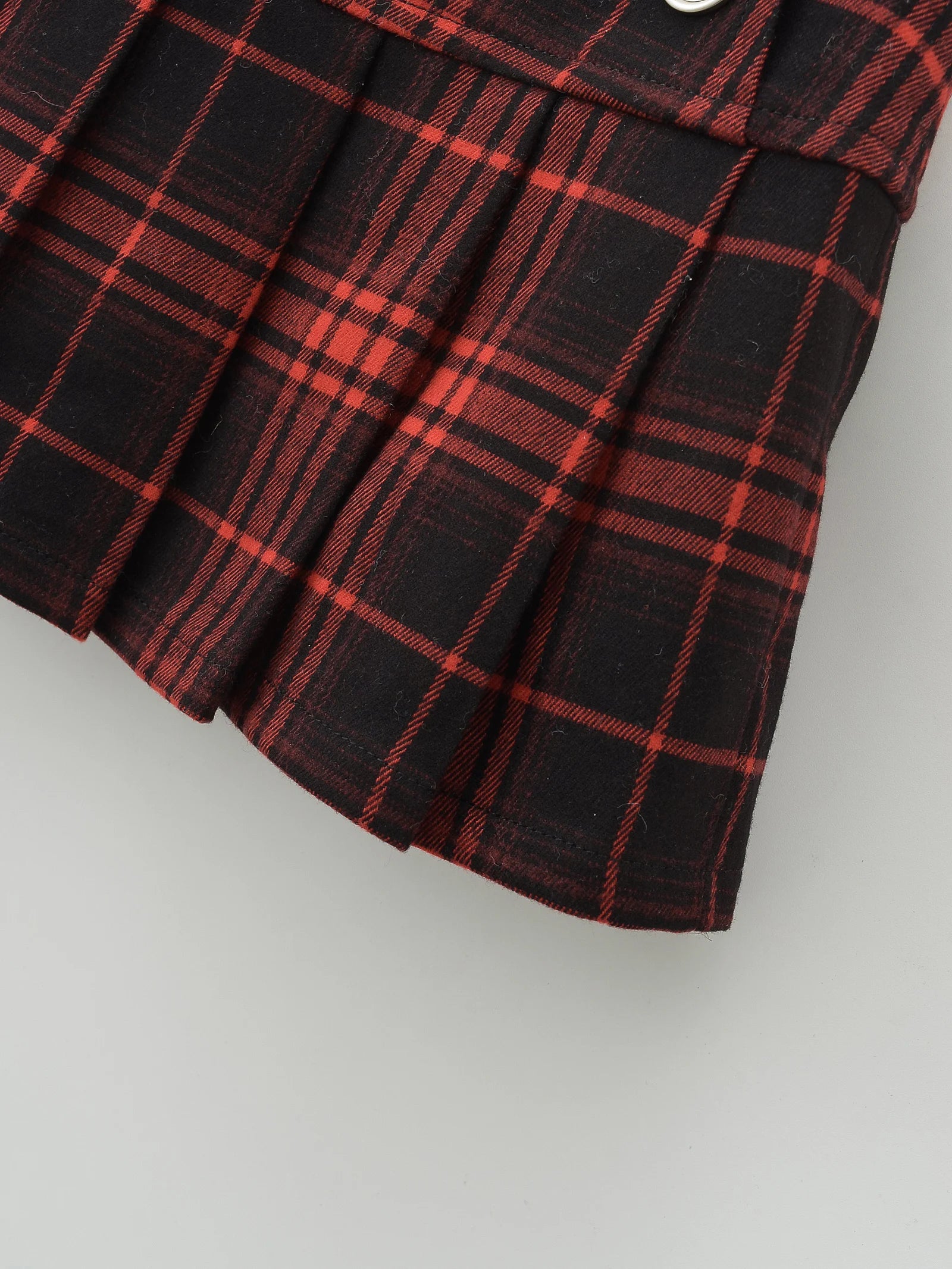 Summer Mini Skirts For Woman Vintage Korean Fashion Red Plaid Skirt Women Y2k Clothes Skirts Buttons Pleated Skirts Preppy Style