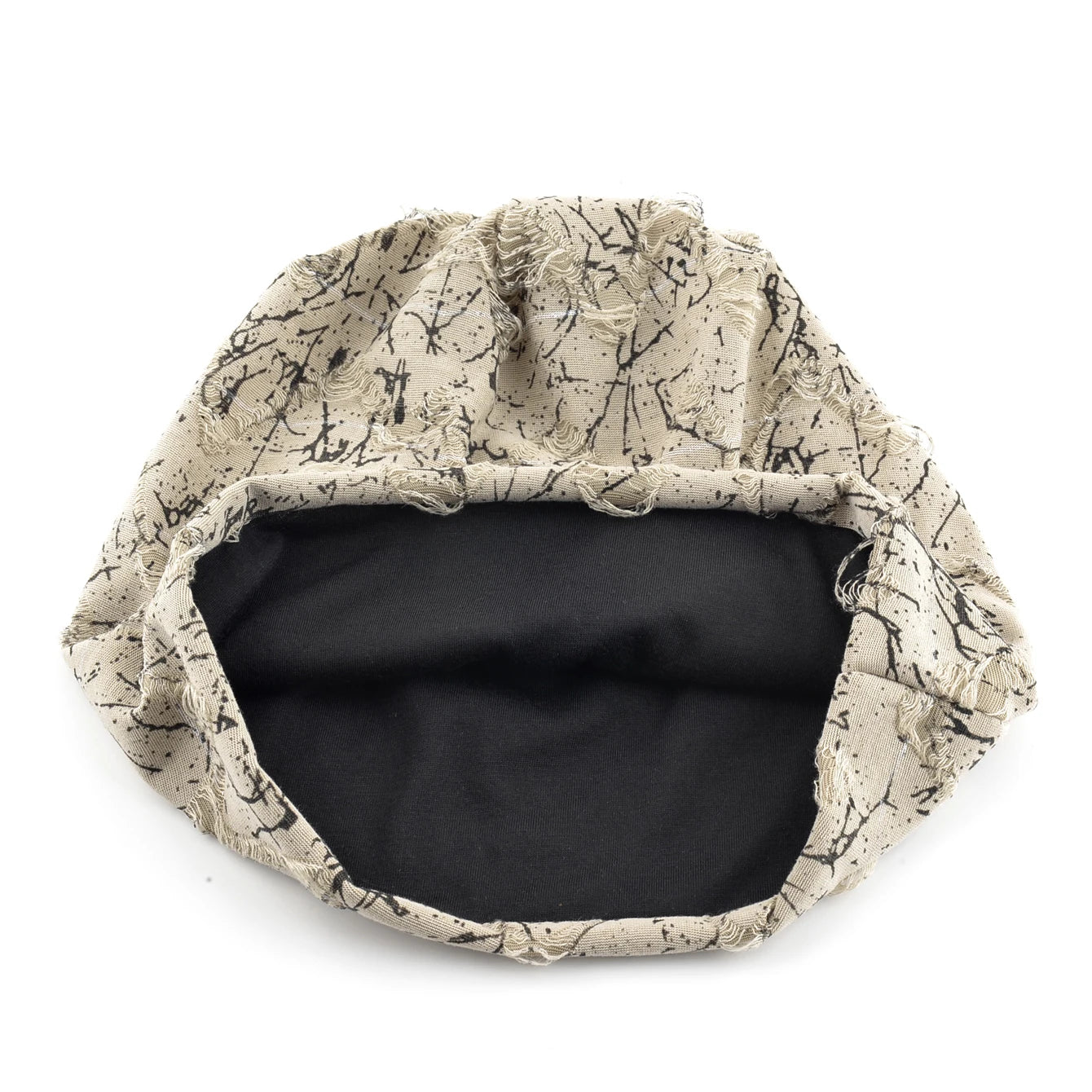 Distressed marble print Beanie Men Unisex Vintage Streetwear Hip Hop Hat Women's Spring Fall Knit Cap For Casual Sport