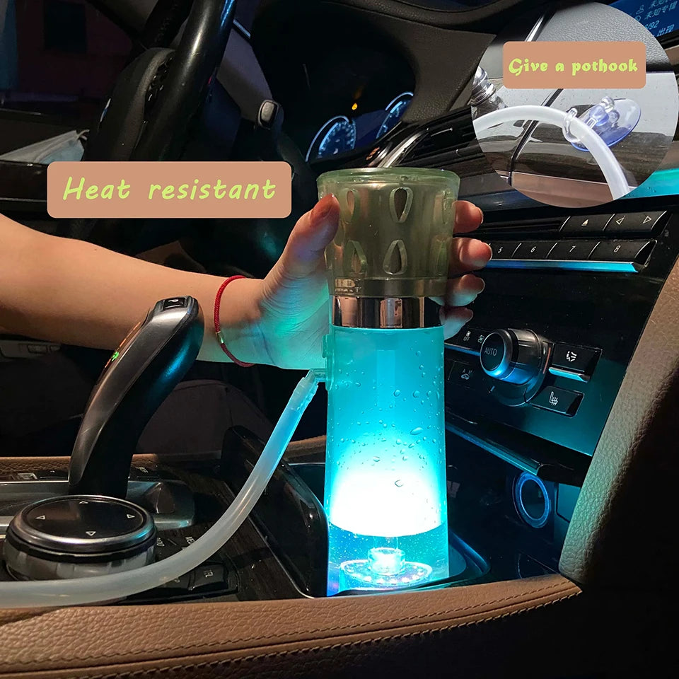 LED Arabic Cup Portable Shisha Hookah Fashionable Removable  Holder Handheld Car Hookah Household  In The Car