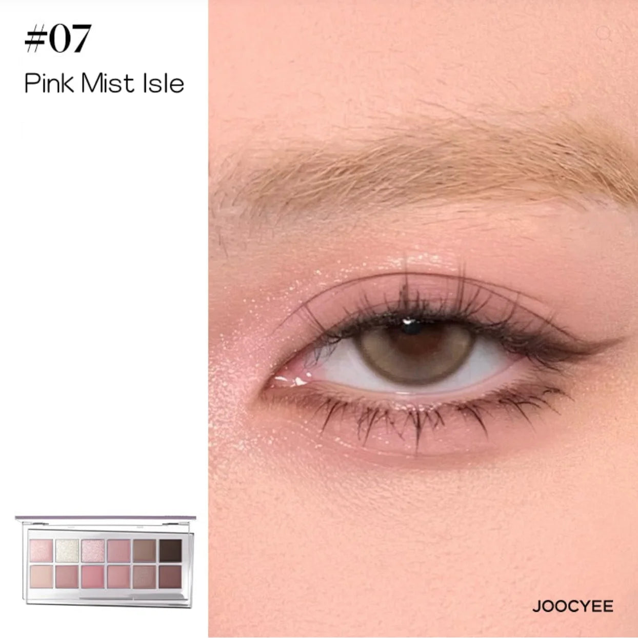 JOOCYEE 12 Shades Eyeshadow Palette Long-lasting Pearlized Gel Smooth High color Soft Matte Texture Eye Makeup Cosmetics