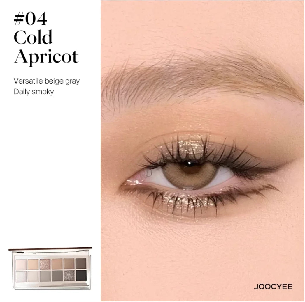 JOOCYEE 12 Shades Eyeshadow Palette Long-lasting Pearlized Gel Smooth High color Soft Matte Texture Eye Makeup Cosmetics
