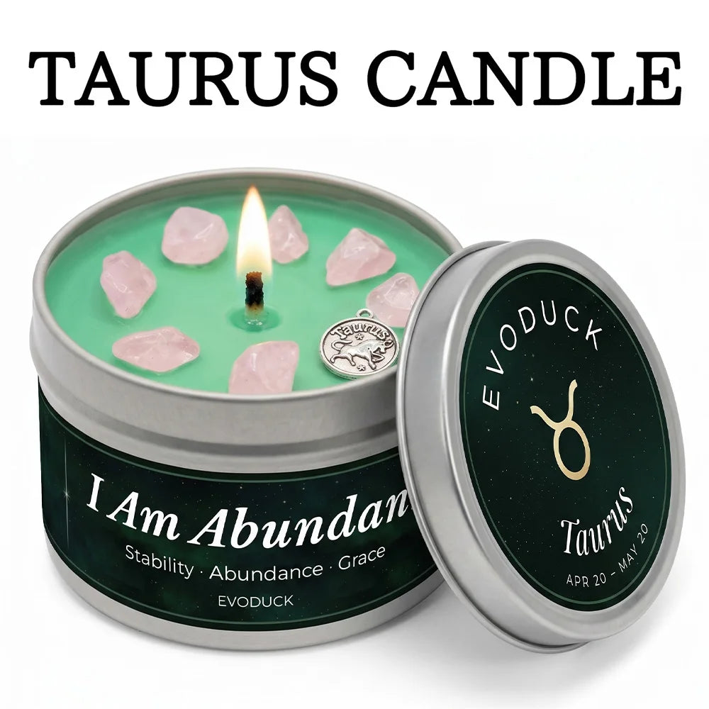 aurus Zodiac Scented Candle, Botanical Vanilla, Astrology Aromatherapy Candle in Tin, Home Fragrance Decor Birthday Gift, 3oz