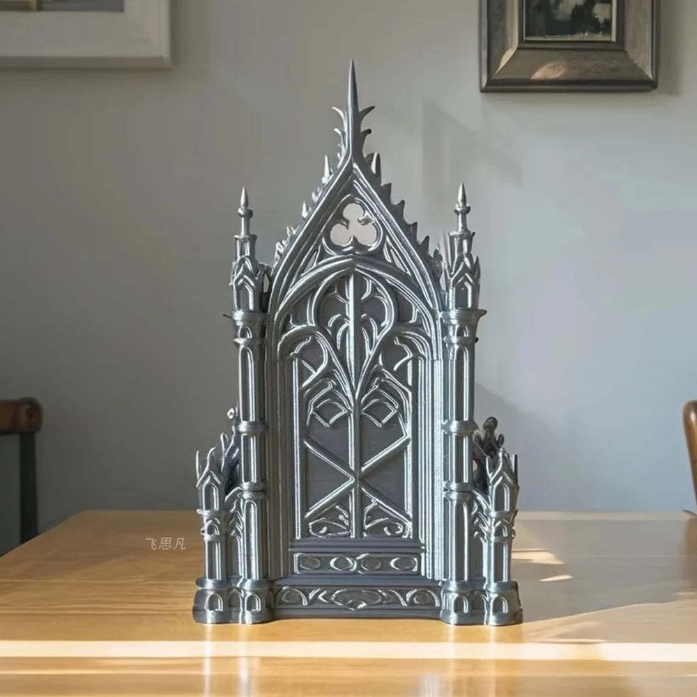 3d Printed Gothic Style Throne Exquisite Patterns Cool Look for 1/12 1/14 Doll Figure Home Decor Desk Decoration