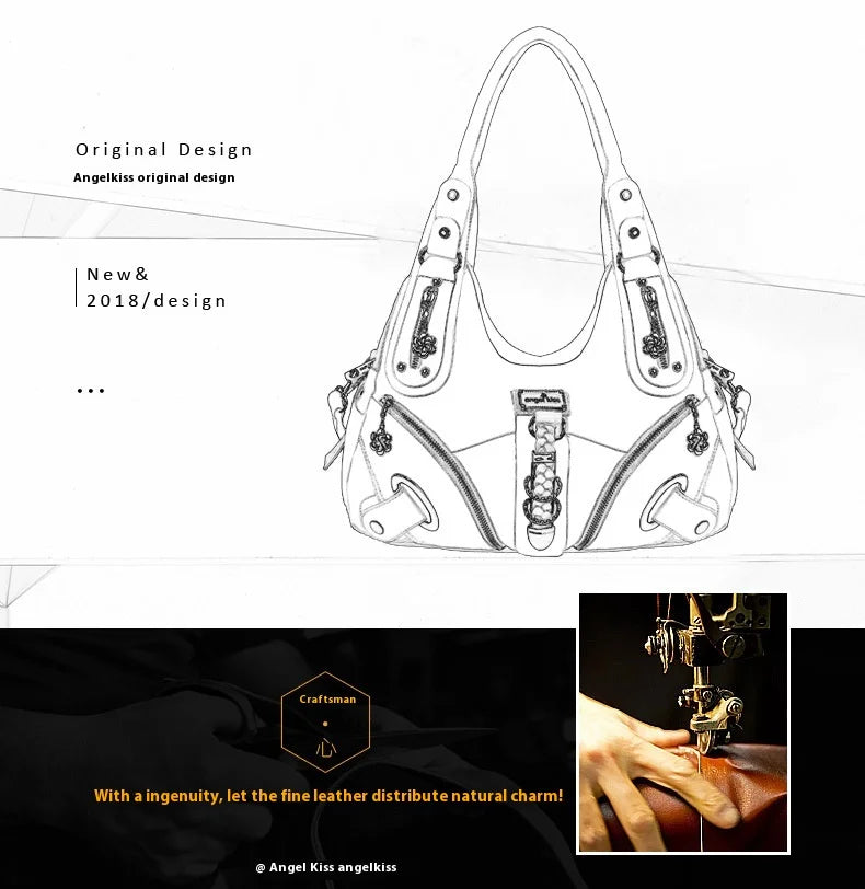 Angelkiss Frauen Handtaschen Mode Schulter Tasche Große Tote Top-griff Shopping-Pack Multifunktionale Satchel Dame Geldbeutel