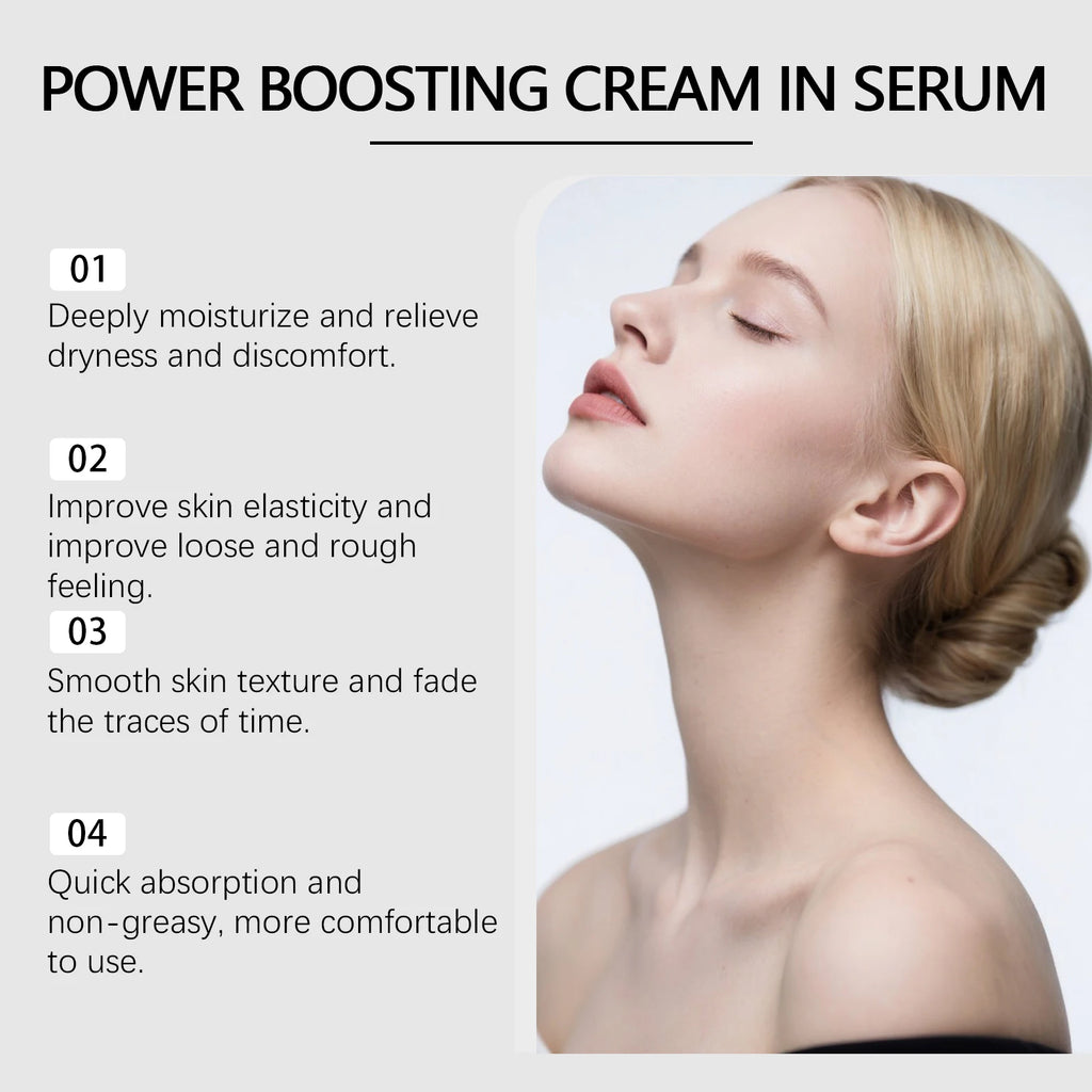 Deep Collagen Power Boosting Cream Serum Korean Glass Skin Care Moisturizing Hydrating Elasticity Repair Facial Ampoule 30ml