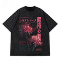 Grunge Flower Japanese Spider Lily Washed  New Arrival Mens Clothes Tee Shirt Graphic T-Shirts Men Tshirt for Men Ropa Hombre