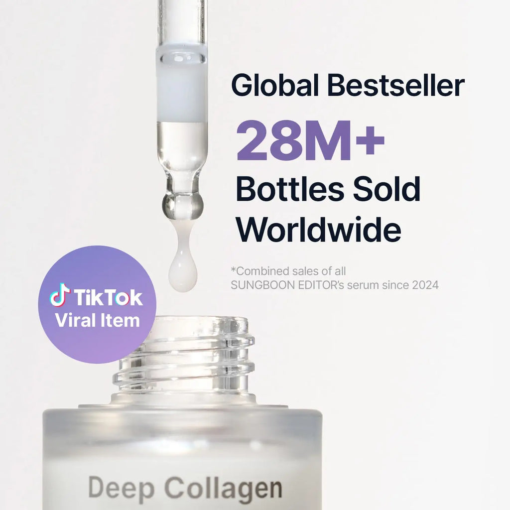 Deep Collagen Power Boosting Cream Serum Korean Glass Skin Care Moisturizing Hydrating Elasticity Repair Facial Ampoule 30ml